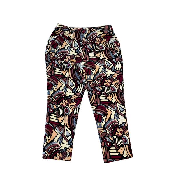 NWT Nina Parker Womens Plus 2X Tribal Printed Tailored Straigh Leg Pants Artsy - Picture 13 of 16